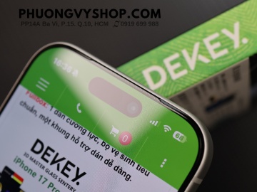 Dán cường lực DEKEY 3D Master Glass Sentery iPhone 18 Pro 6.3" / iPhone 17 Pro (có tool trợ dán)